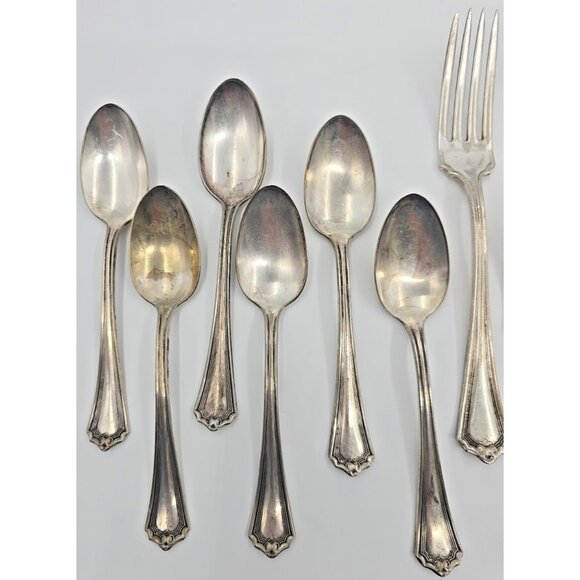 WM. A. Rogers SXR Silverplated Mixed Lot 19 Pc Spoons Forks Replacements Vtg - Picture 2 of 13